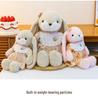 Floral Dress Bunny Plush Toy: Long-Eared Rabbit Sleep Companion & Birthday Gift