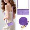 Compact Solid Color Zipper Phone Case with Card Slot & Anti-fall Protection