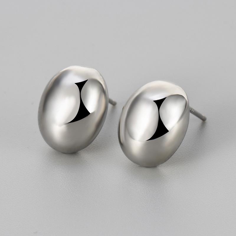 

Высококлассные серьги-пусеты в форме круглых бобов: Нишевый, Гладкий и Модно Уникальный Copper