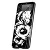 Drachen Handyhülle Für Samsung Galaxy Z Flip 3 4 5 6 7 Hart Schwarz Faltbar PC Für Samsung Z Flip3 Flip4 Flip5 Hülle