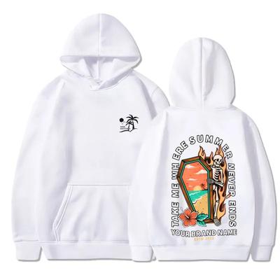 2025 Men's and Women's Fashionable Casual Printed Solid Color Sports Hoodie