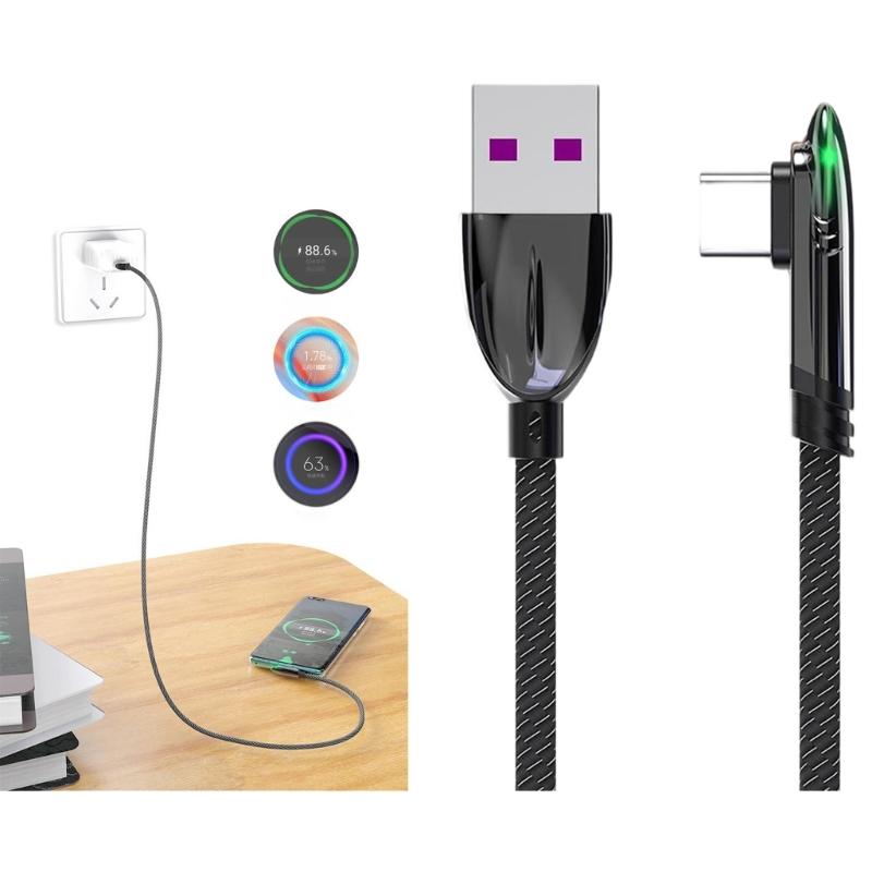 USB Type C Charging Cable 120W 6A Fast Speed Data Sync Cable Flexible Braided for Mobile Devices Data line