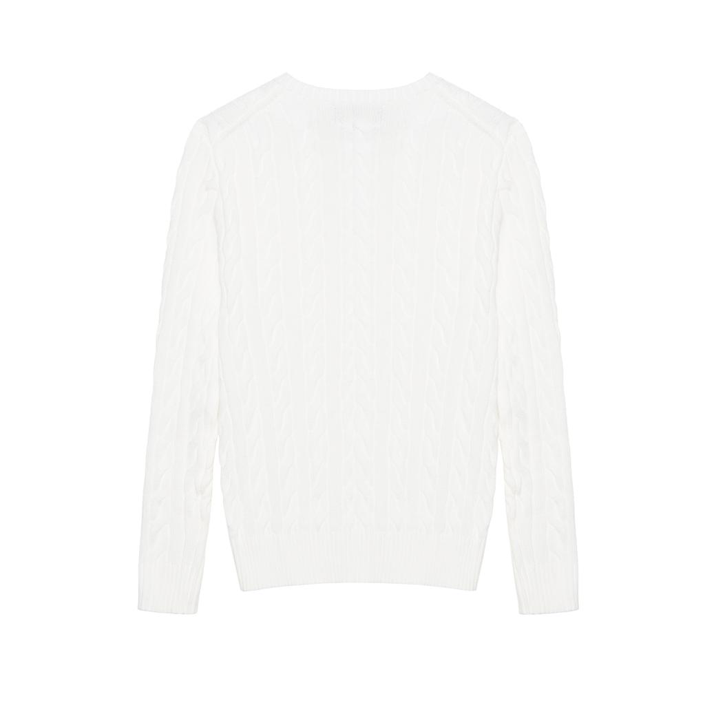 Polo Ralph Lauren Logo Embroidered Cable Knit Jumper 710775885-033