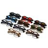 New Fashion Small Polygon Square Sunglasses Women Retro Rivets Shades UV400 Men Red Blue Sun Glasses