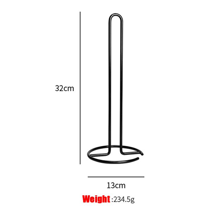 1Pc Stainless Steel Roll Paper Towel Holder Gold Color One-Handed Tear Vertical Napkins Rack Free Standing Tissue Stand Kitchen