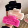 New Solid Hair Clips For Women Girls Soft Plush Hair Claws Large Size Korean Headwear Hairpins Crab Barrette Hair Accessories Gift