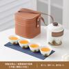 Mutton Fat Jade White Porcelain Travel Tea Set