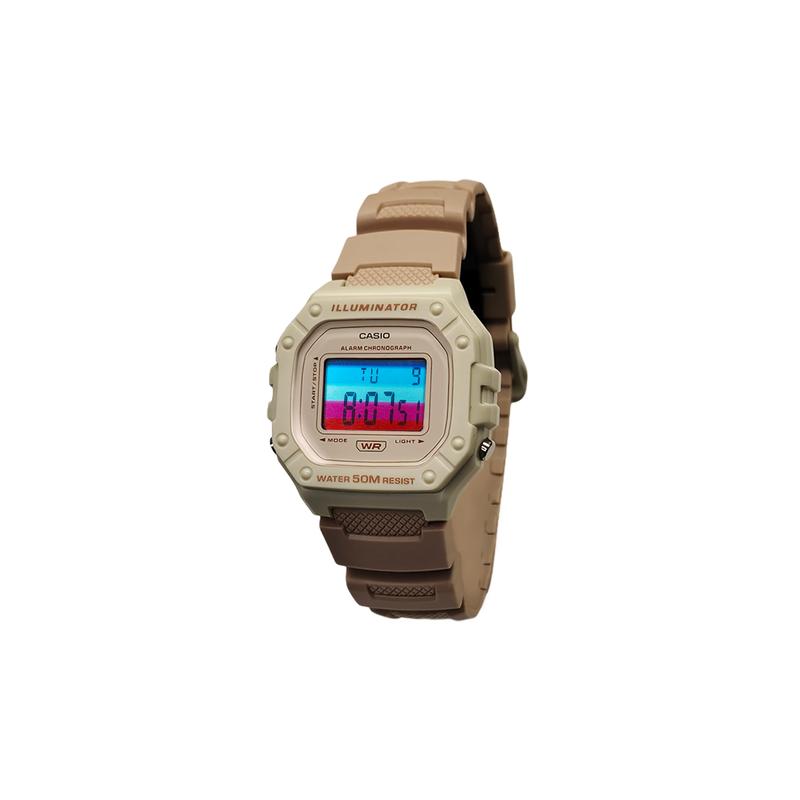 CASIO Customized watch modified series fashion trend life waterproof W-218HC-4A2V modified-Skyline Rose Quartz FenSeBiaoDaiLanHongTiaoWenBiaoJing