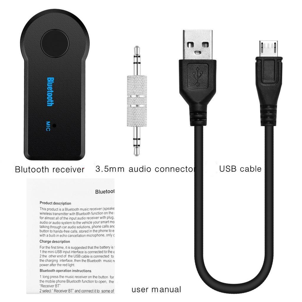 2 in 1 Wireless Bluetooth 5.0 Empfängeradapter 3,5 mm Klinke für Automusik Audio Aux A2dp Kopfhörerempfänger Freisprecheinrichtung