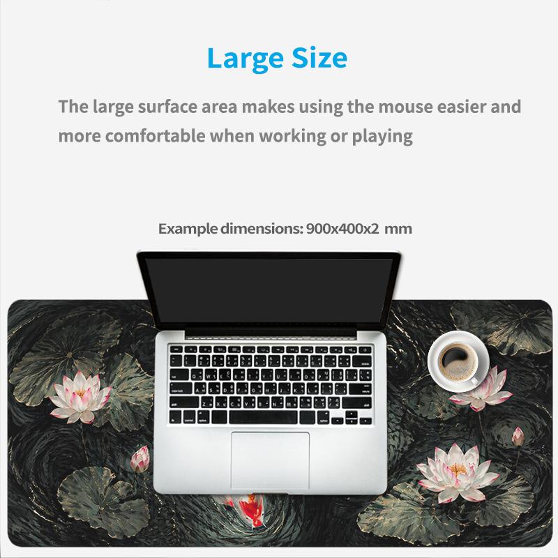 Mouse Pad Red Koi Art Gaming XL HD Mousepad XXL Desk Mats Mechanical Keyboard Pad Soft Carpet Non-Slip Desktop Mouse Pad