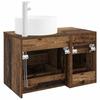 Bathroom Furniture Set 2 pcs Reclaimed Wood Engineered Wood