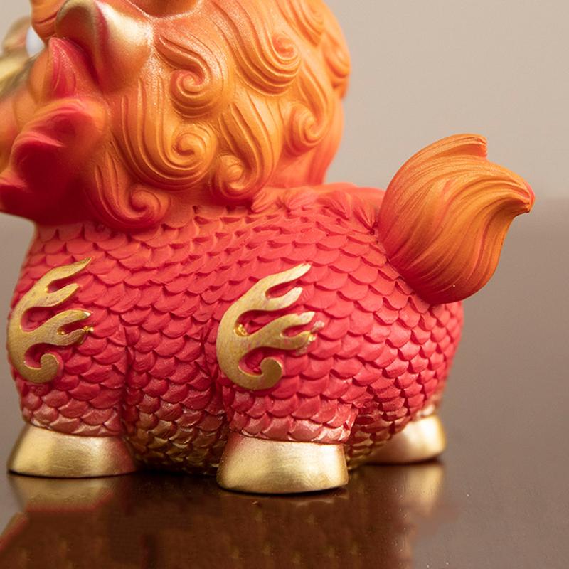 Resin painted Pixiu sculptures and figurines  Chinese mascot divine beast Home, Room, Office, Car Wealth Luck Feng Shui Decor