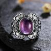 CopperRings Natural Amethyst Gemstone Rings for Women Wedding Bands Anniversary Gift Fine Jewelry