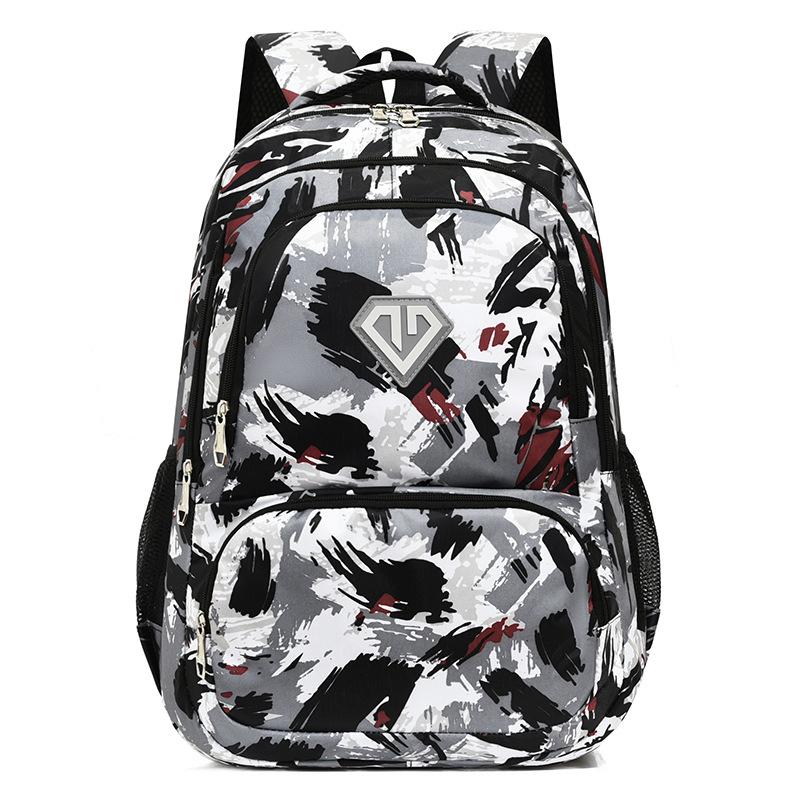 Print Backpack for Men and Women Large Capacity School Travel Bag with Multiple Pockets