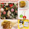 1mm Goldfaden Geschenkband für DIY Dekoration Weihnachten Metallic Kordel Nicht Elastisch Glänzendes Seil für Handwerksdekor