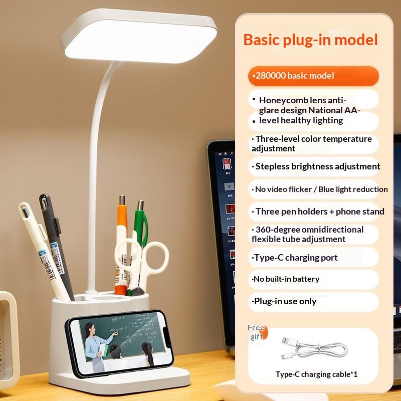 Usb Learning Dormitory Bedroom Bedside Reading Night Light Led Desk Lamp Eye Protection Desk College Student Nightlights