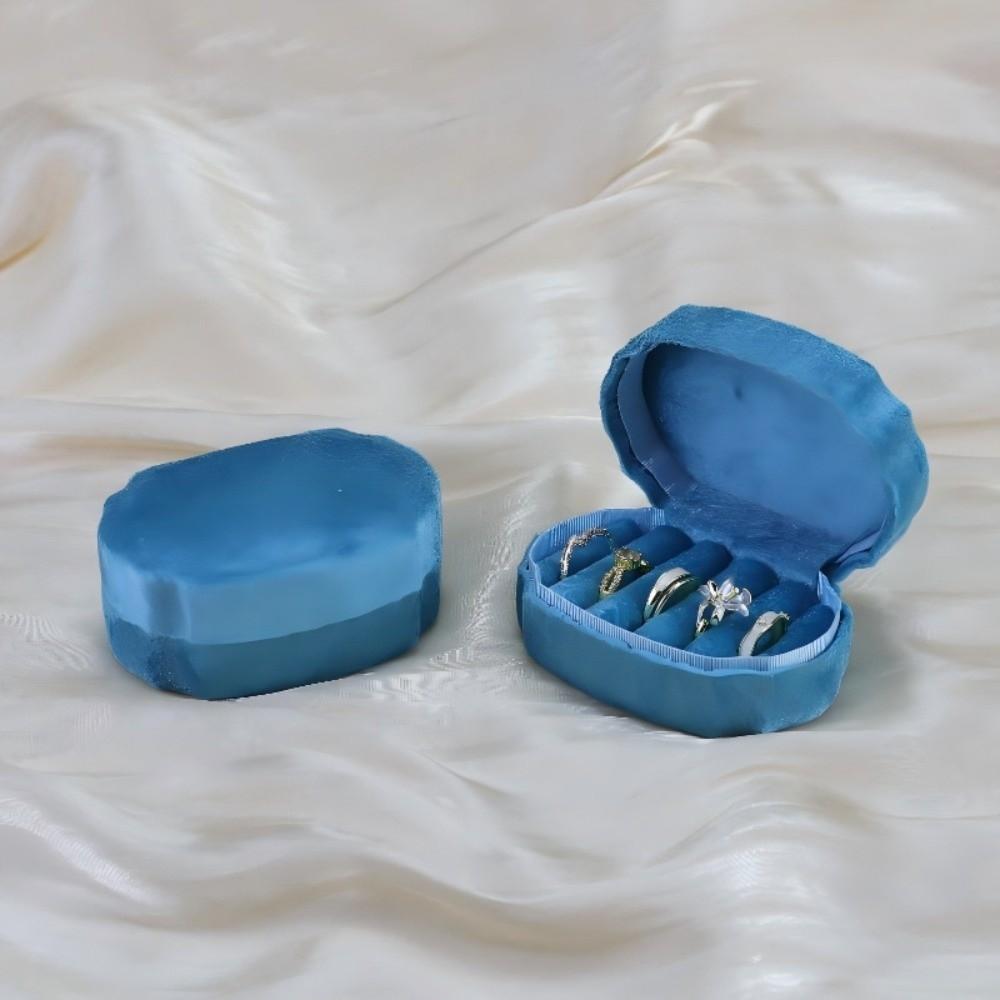 Luxury Finish Velvet Ring Box Multi Slot Wedding Jewelry Case Jewelry Display Case Home Storage