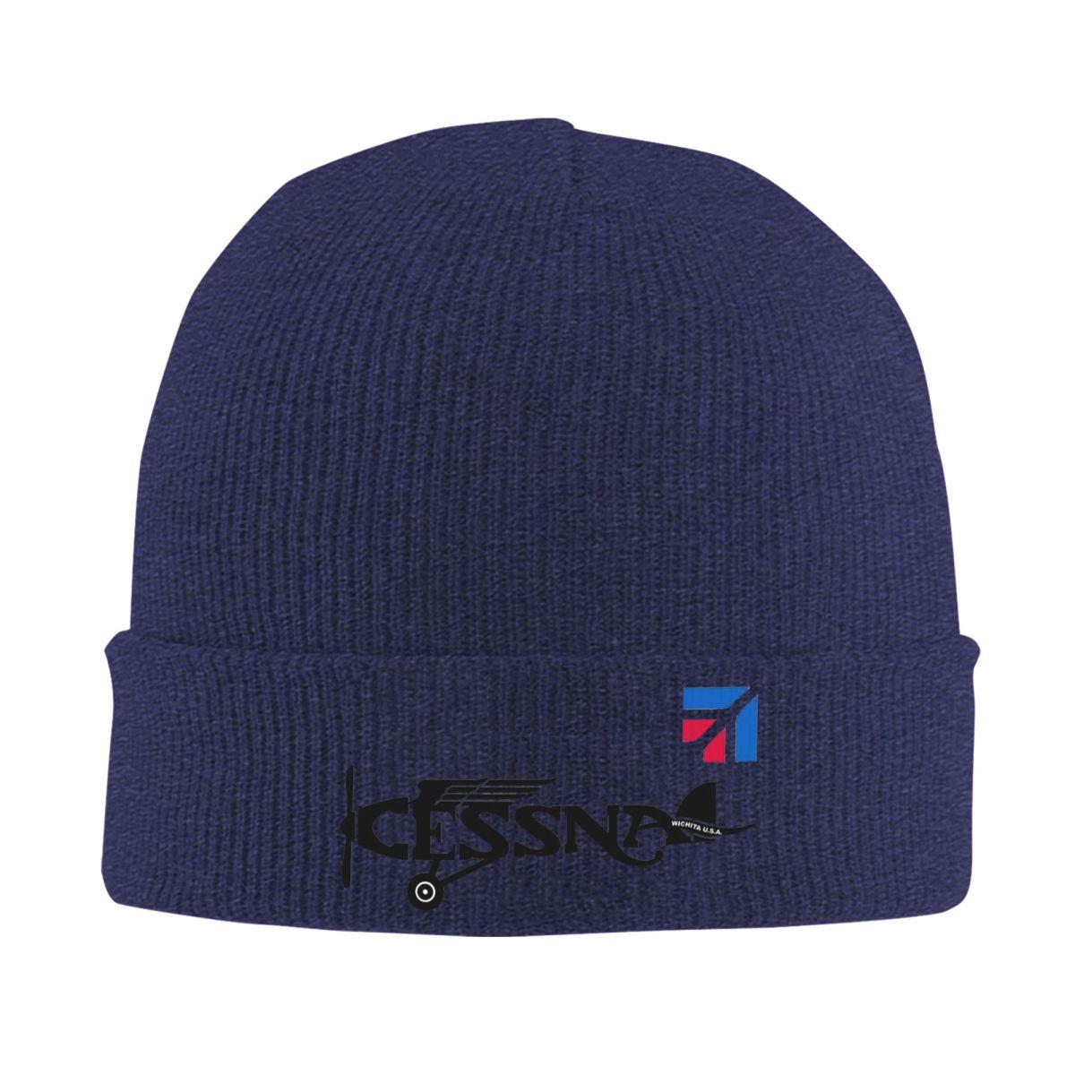 

Cessna Logo Warm Knitted Cap Fashion Bonnet Hat Autumn Winter Outdoor Beanies Hats for Unisex Adult One Size