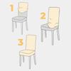 Chair covers set of 6, elastic, universal, light beige