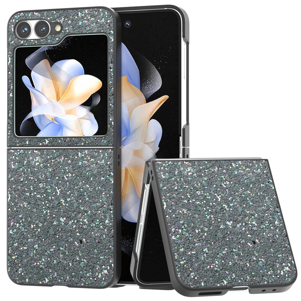 For Samsung Galaxy Z Flip7 FE 5G/Z Flip6 5G Case Colored Glitter Leather+PC Shockproof Phone Cover