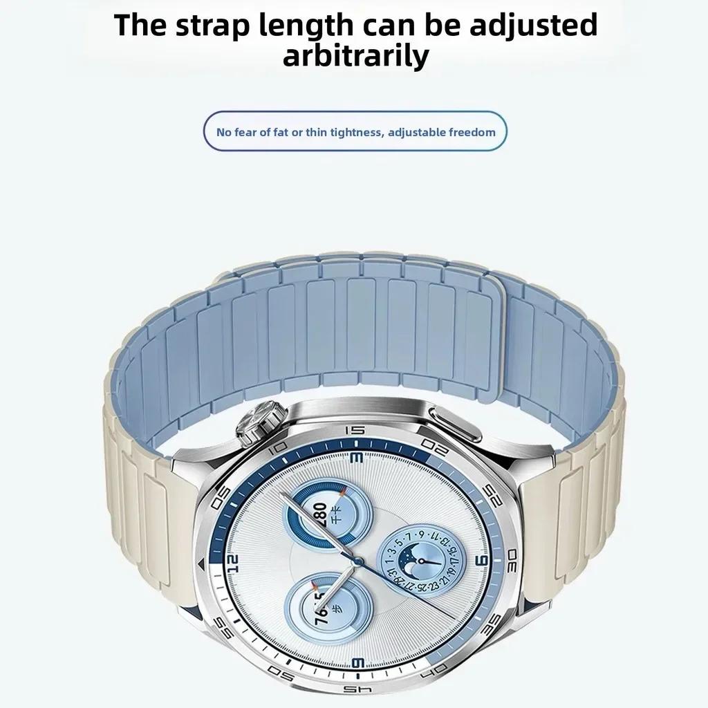 18mm 20mm 22mm Magnetic Loop Band for Samsung Galaxy Watch 6 Classic Silicone Strap for Huawei Watch GT5 46mm 7 6 5 4 44/40mm