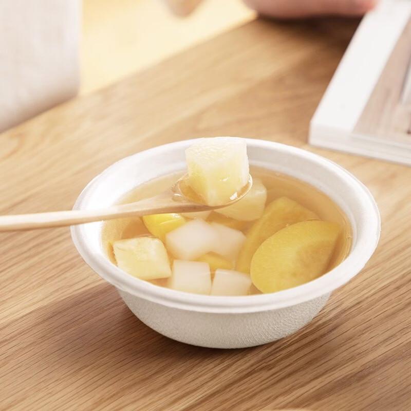 Kashicong Biodegradable Disposable Paper Bowls with Lids