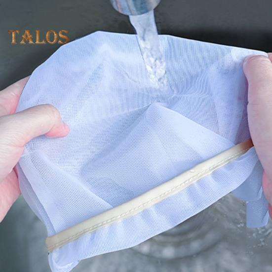 Stainless Steel Jelly Strainer Stand with Nylon Reusable Filter Bag Stable Triangular Design Kitchen Filter Holder for Nut Milk Juices Cheese Yogurt
