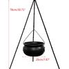 Festive Witch Cauldron Decoration Green Lighted Pot On Tripod for Terrifying Themes Adult Halloween Party Supplies Decor