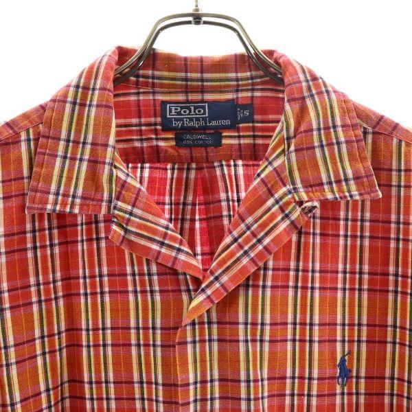 Polo by Ralph Lauren 90s vintage check Short sleeve Open collar shirt Men's Used