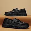 Men's Casual Shoes Crocodile Pattern Leather Men's Classic British Style Loafers Men Party Wedding Flats