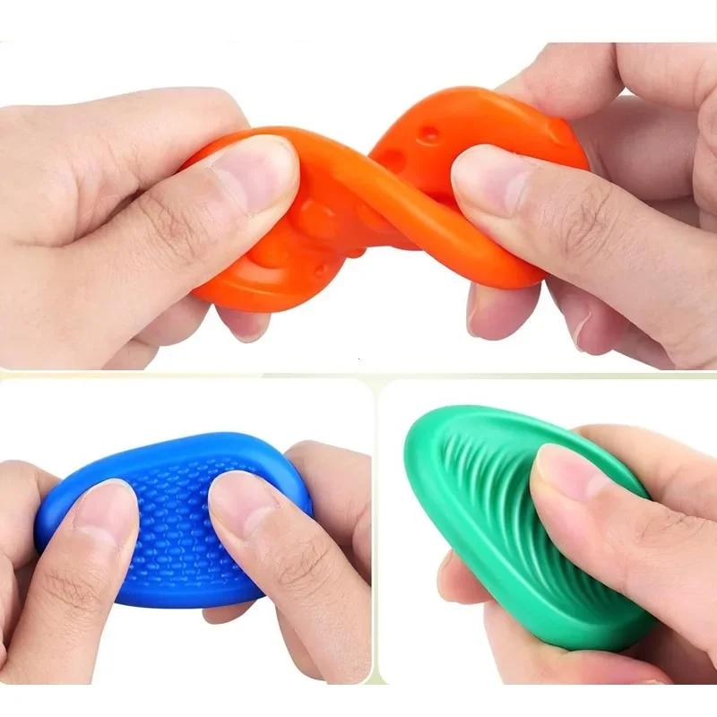 Infant Silicone Teether Children Chew Necklace Sensory Chewy Pendant Oral Motor Playthings Therapy Tools Ideal for Autism ADHD Chidren S Goods