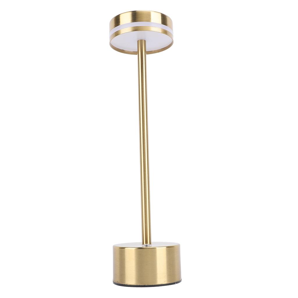 Rechargeable Cordless Table Lamp Modern Dimmable 3 Color Temperatures Portable Bedside Lamp Gold