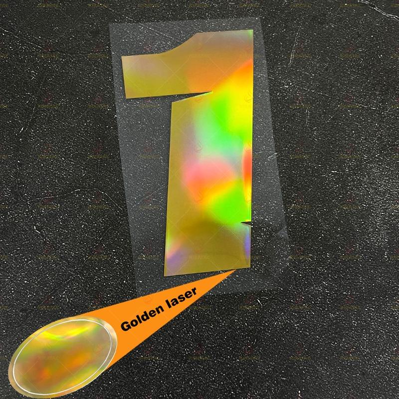 1pc Laser Gold Number Motorcycle Stickers Waterproof for Motorcycle Helmets Mudguards Car Windows Bicycle Universal Vinyl Decals