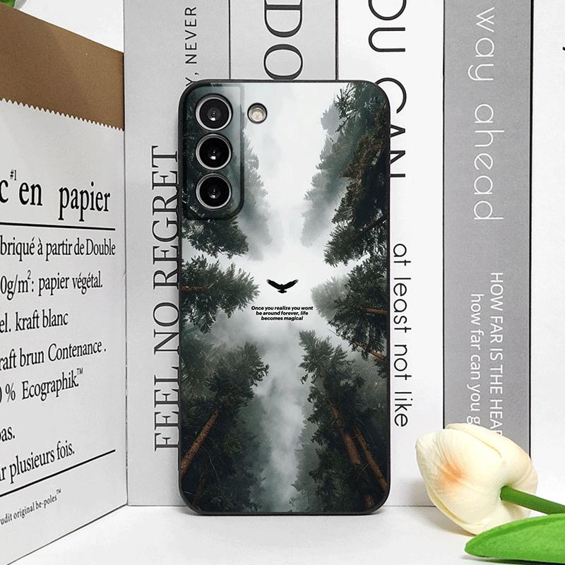 Vintage Forest Landscape Snow Mountain Scenery Phone Case for Samsung Galaxy A56 A14 A55 A16 A54 A36 A53 A52 A51 A50 Soft Covers