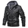 Spring and Autumn New Men's Clothing Men's PU Leather Plain Leather Jacket Coat Large Size Men's Fashion Trend