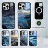 Marine Landscape Phone Case For iPhone17,16,15,14,13,12,11 Plus,Pro Magnetic with Magsafe Wireless Charging