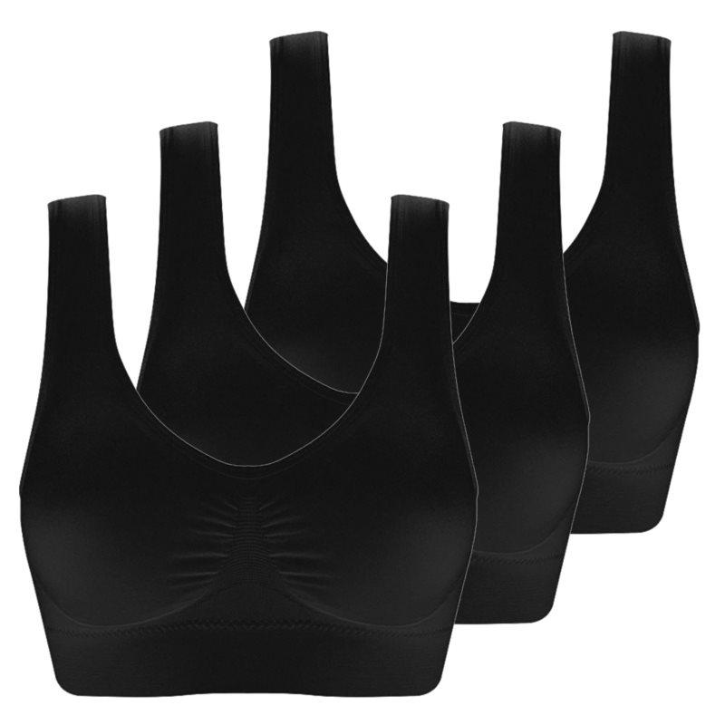 3pcs Lady Sport Yoga Fitness Bra Seamless Padded Underwear Back Smoothing Gym Workout  Wireless Push Up Brassiere Plus Size