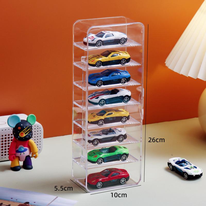 1:64 Toy Car Display Case - Dustproof Acrylic Storage Rack and Stand