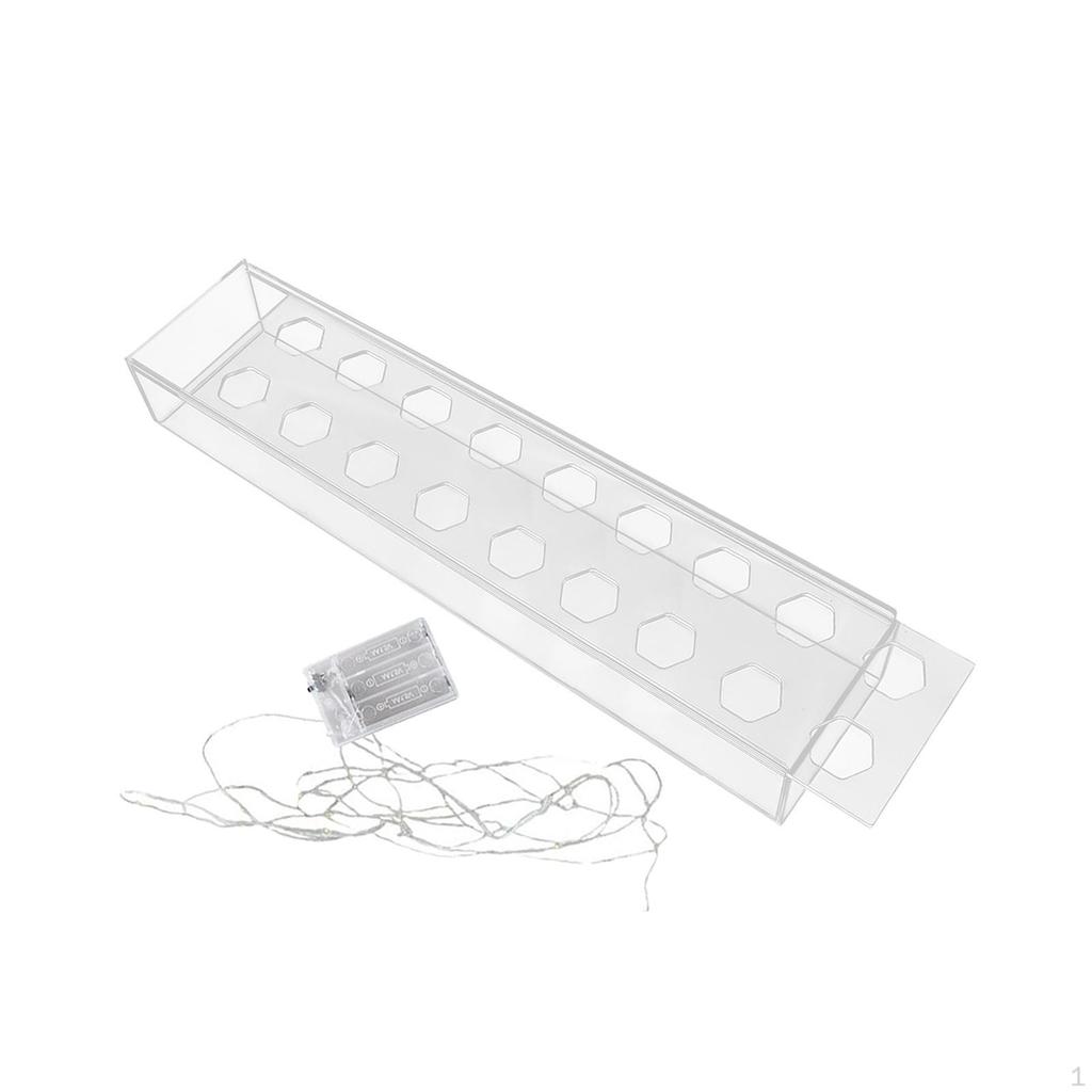 Acrylic Flower Vase Rectangular Bud Plant Holder Modern Floral Vases Decorative Art