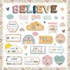 Boho Affirmation Station Bulletin Board Classroom Decorations Set Motivational Rainbow Believe That You Can Paper Cutouts for Welcome Back To School