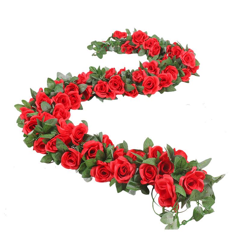 Künstliche Kirschblütenranke - Seidenblume mit 45 Rosenknospen zur Decken- oder Wandhängedekoration