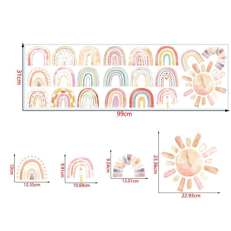 Wall Stickers 99*31CM for Bedroom Living Room for Wall Tile Window Rainbow