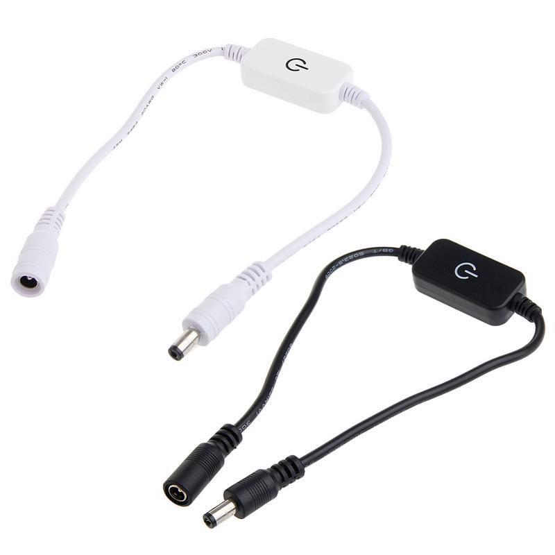 Switch Control Adapter Touch Inline Dimmer For LED Strip Panel Light DC12-24V 4A