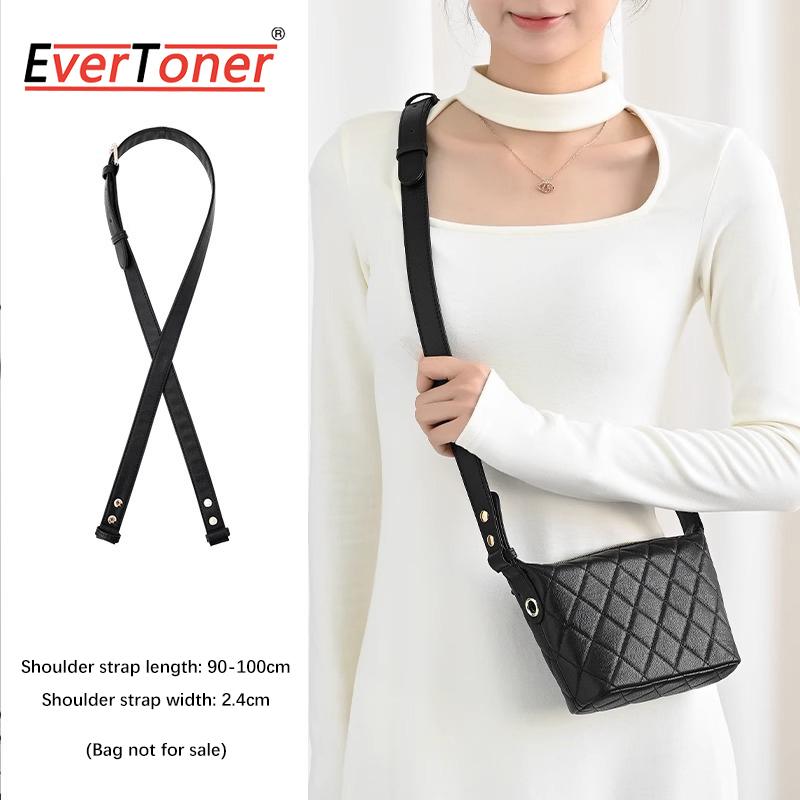 EverToner Leather Bag Strap For Ch-nl 25c Bag Shoulder Strap Replacement Adjustable Crossbody Belts Pearl Chain bag Accessories