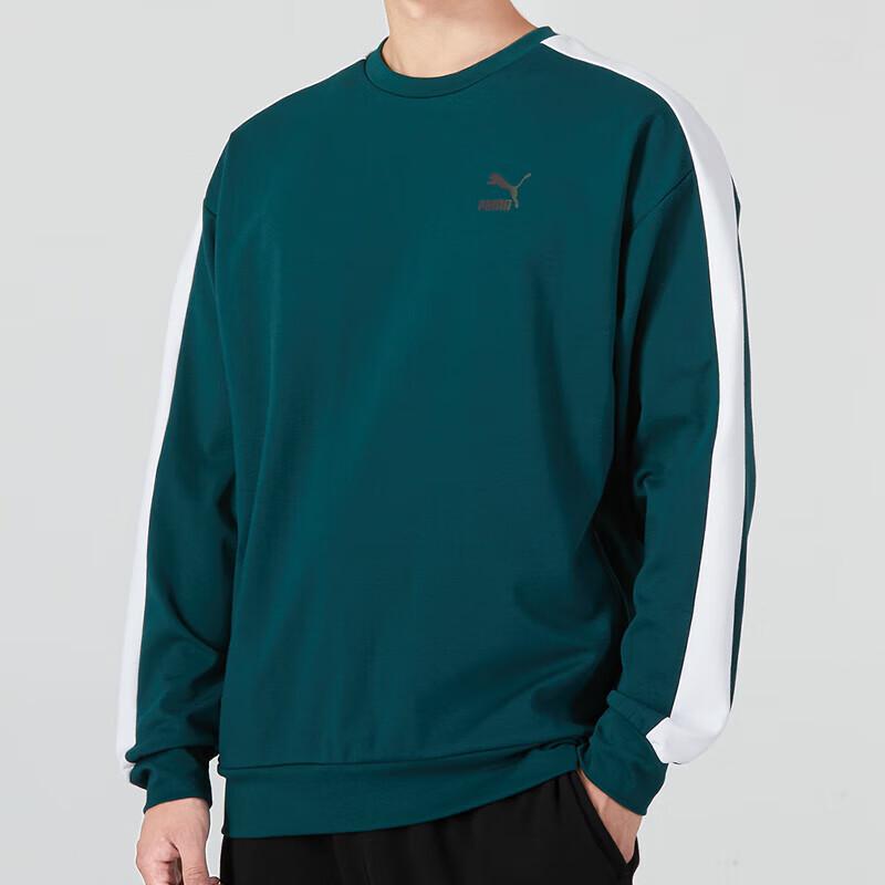 PUMA Classic T7 Color-Block Long-Sleeve Sweatshirt S
