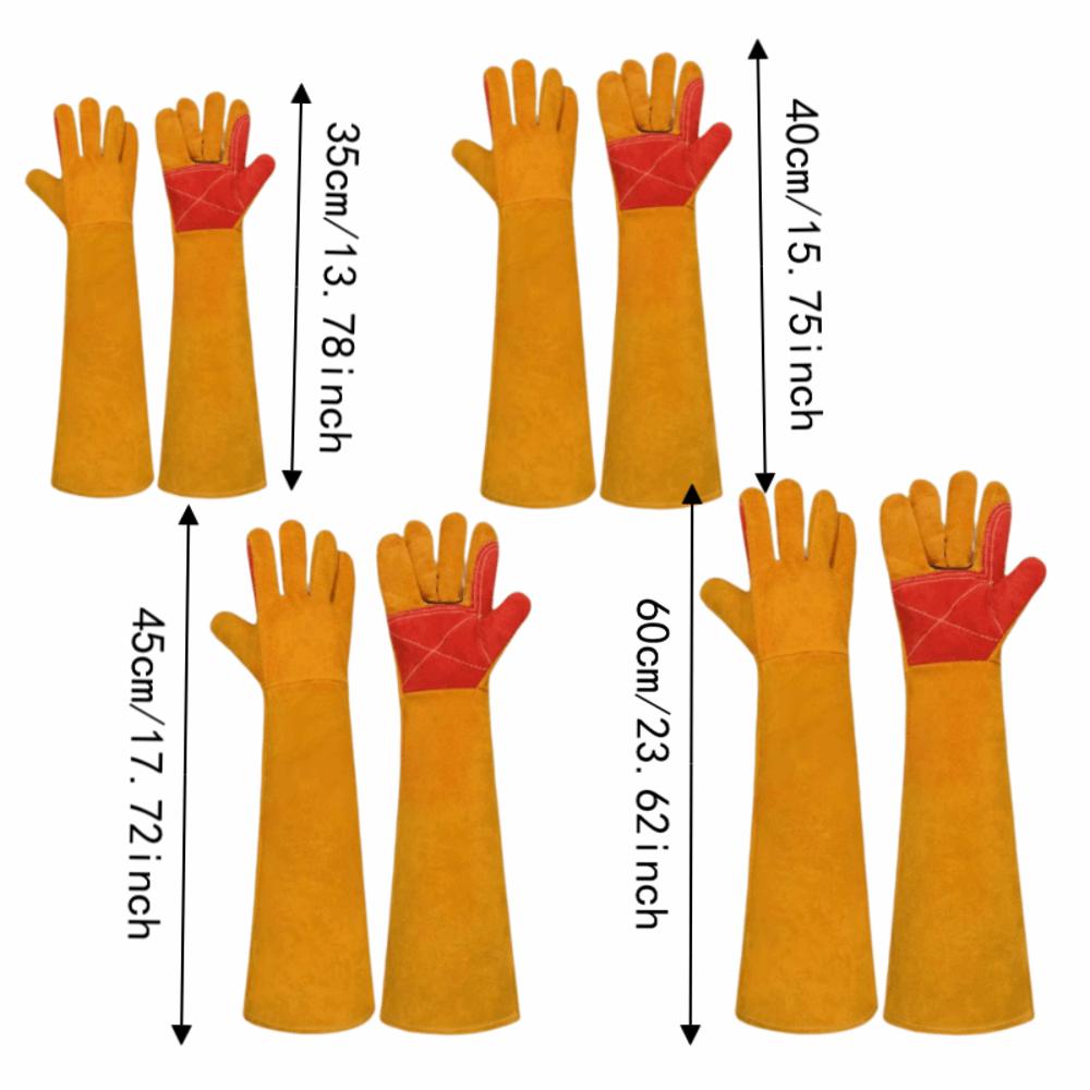 35/45/60cm Outdoor Welding Gloves Flexible Long Sleeves Barbecue Gloves Farms