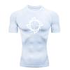 Compression Shirt Men's Sports T-shirt for Training Gym Jogging Running Sweat-Absorbent Workout Tops Tee Quick Dry Short Sleeve Elastic Suit