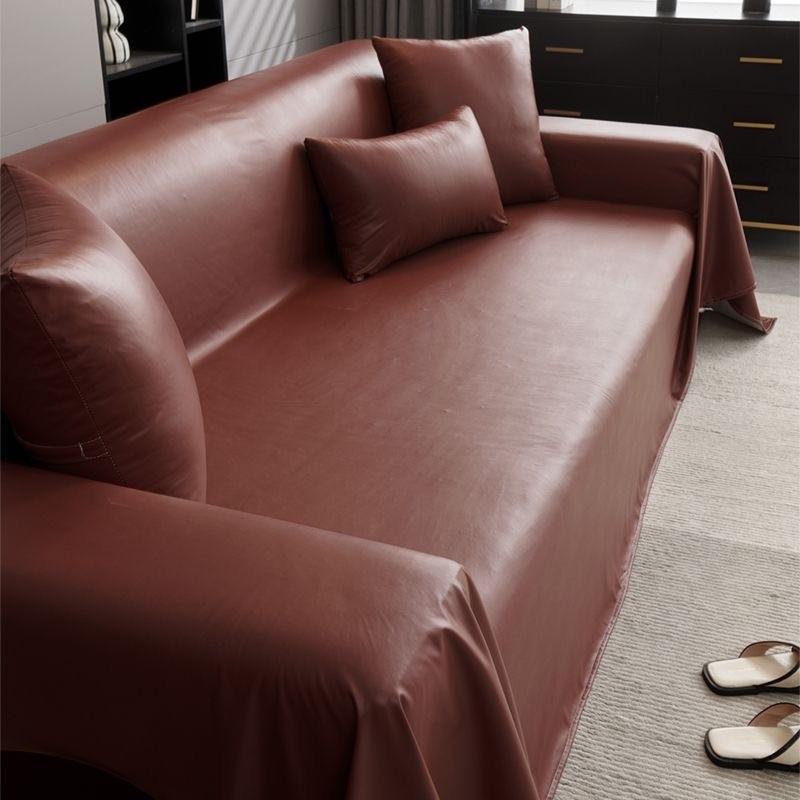 1pcs Simple Solid Color Sofa Mat Waterproof Non-slip Couch Cushion Four Season Universal  Protector Towel Case Home Decor