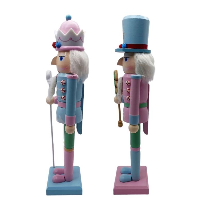 Weihnachts-Nussknacker Ornament Kleiner Holzsoldat Weihnachtsdekorationen Nussknacker Figur Ornament für Tisch Regal