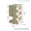 Nordic Storage Rotating Cabinet Creative Trolley Storage Bedside Table Ins Fashion Plastic Studio Multi-layer Storage Cabinet